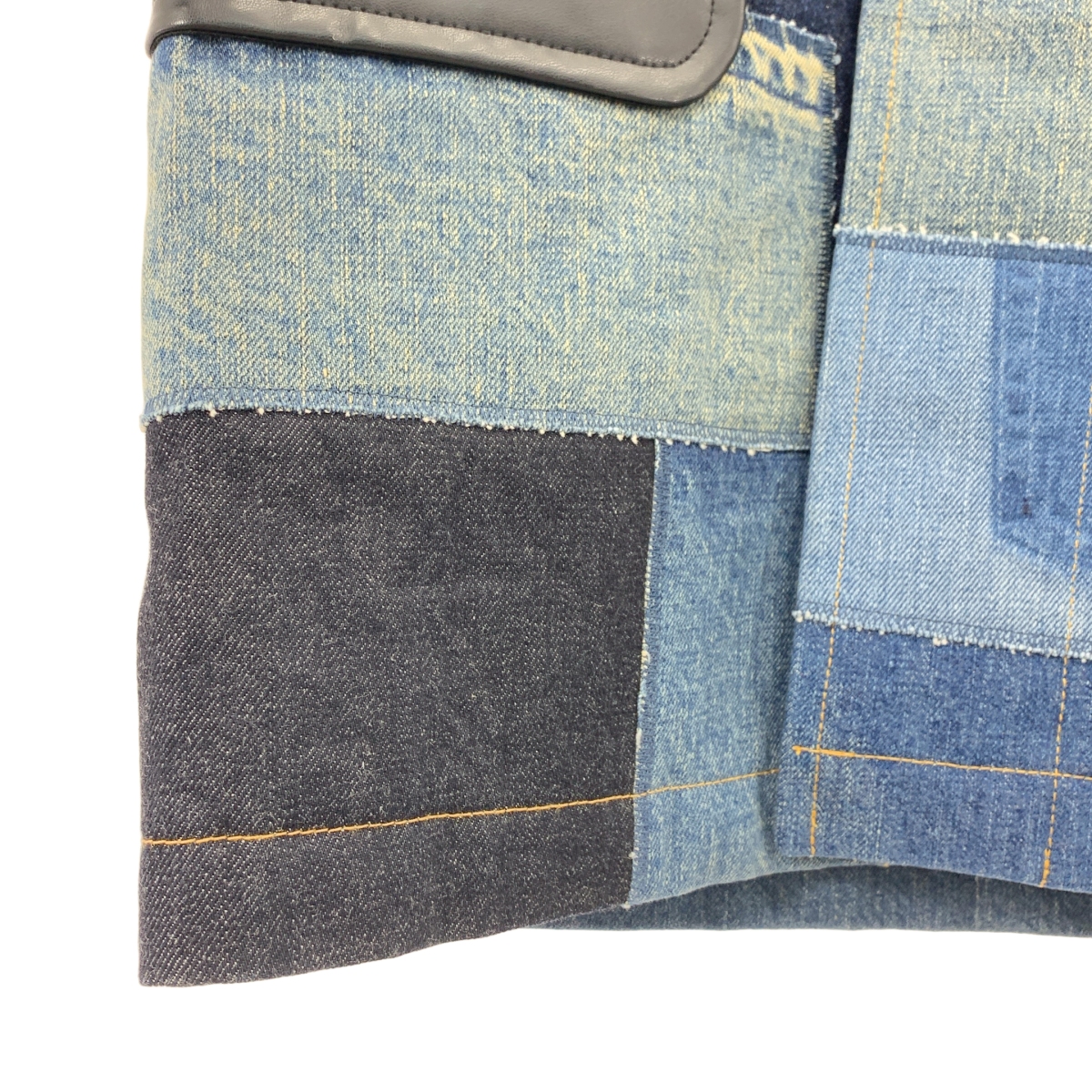 JUNYA WATANABE COMME des GARCONS / ジュンヤワタナベ パッチワーク デニム レザー切替 キルティング ダッフルコート