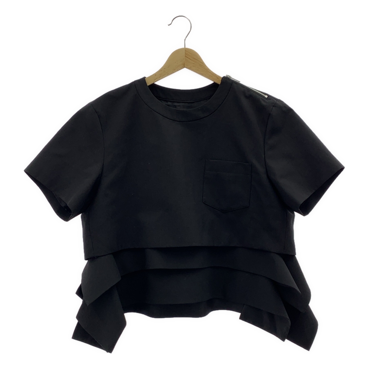 sacai / サカイ Suiting Pullover / スーチング ロゴショルダージップ プルオーバー ブラウス