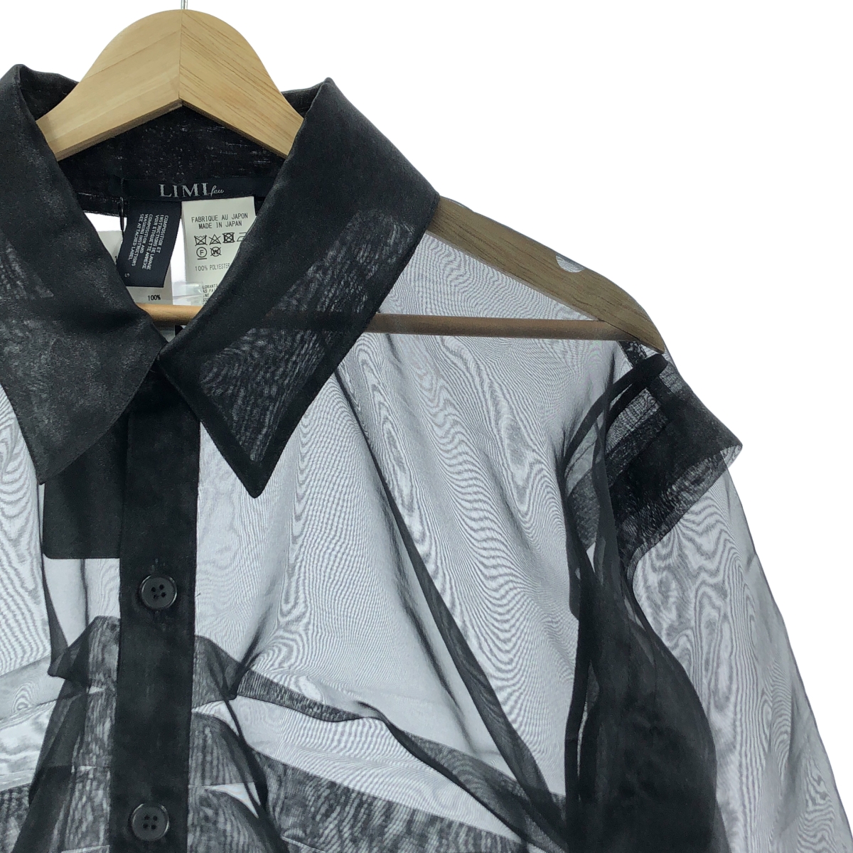 LIMI feu / リミフゥ プリーツ シアーシャツ