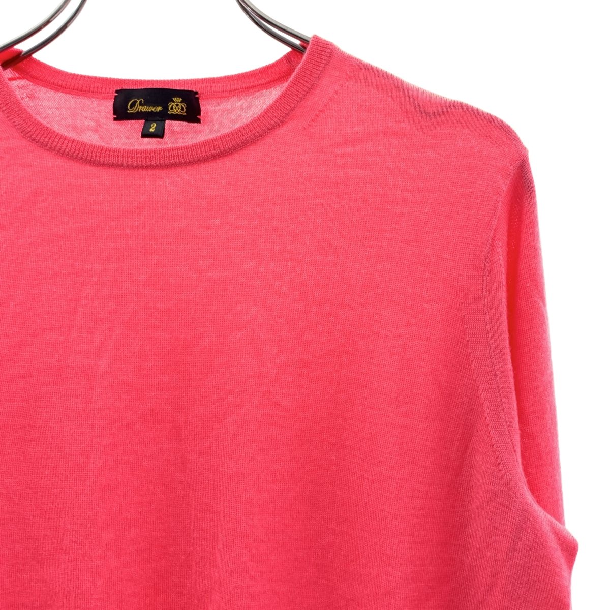 Drawer / ドゥロワー 18G カシミヤ シルク クルーネック ニット