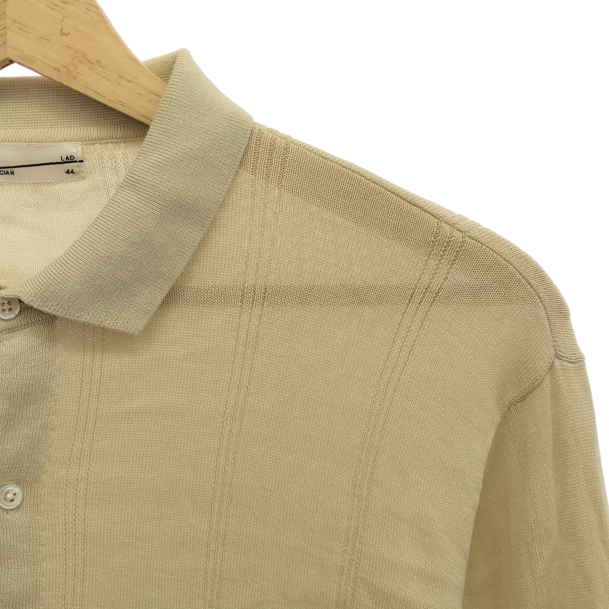 LAD MUSICIAN / ラッドミュージシャン コットン 襟付き ニット カーディガン