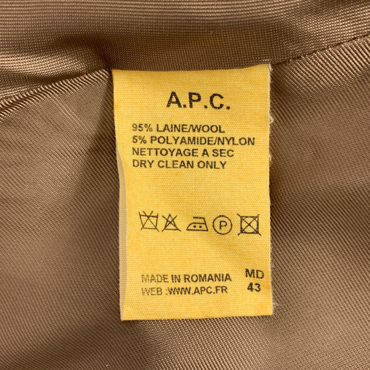 A.P.C. / アーペーセー ウール ポンチョ コート / 総裏地