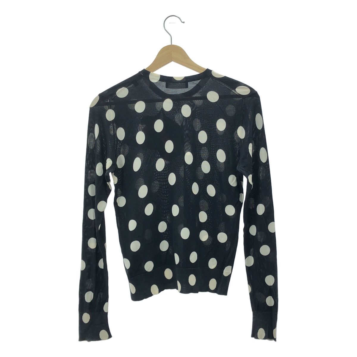 DOLCE＆GABBANA / ドルチェ＆ガッバーナドルガバ シルク ドット ビーズ装飾 プルオーバー ニット