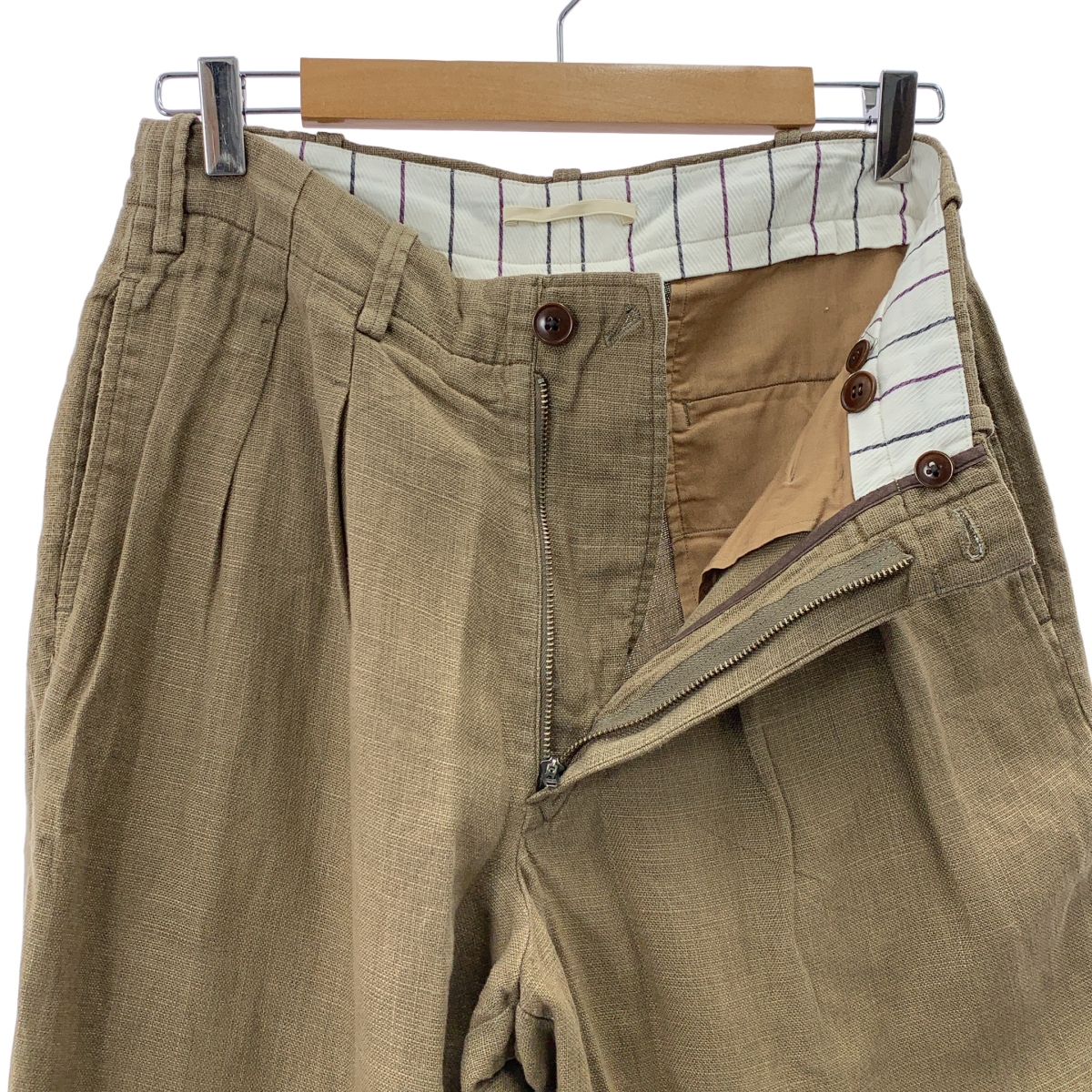 GORSCH / ゴーシュ リネン 2タックスラックス パンツ