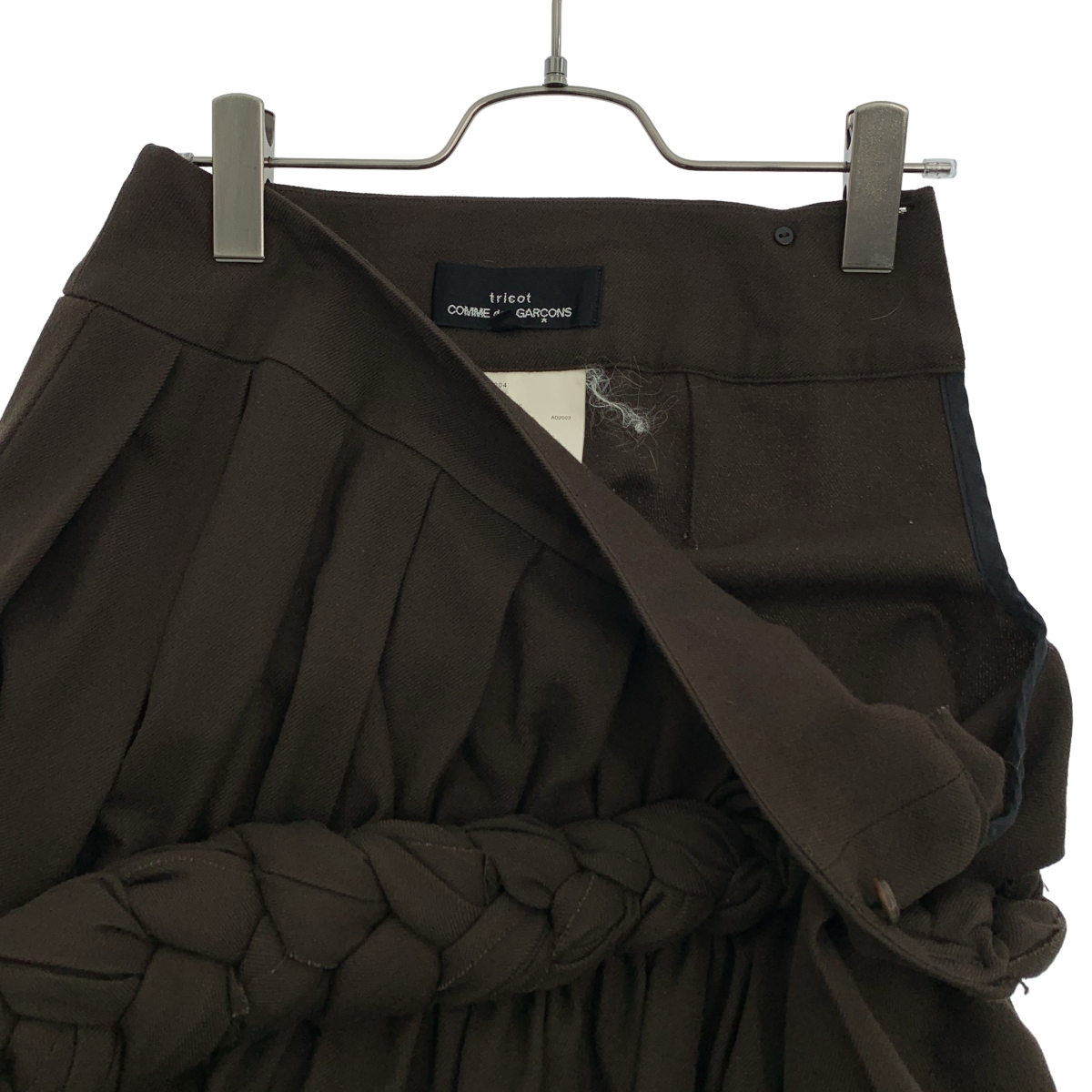 tricot COMME des GARCONS / トリココムデギャルソン ウール プリーツ ロープデザイン スカート