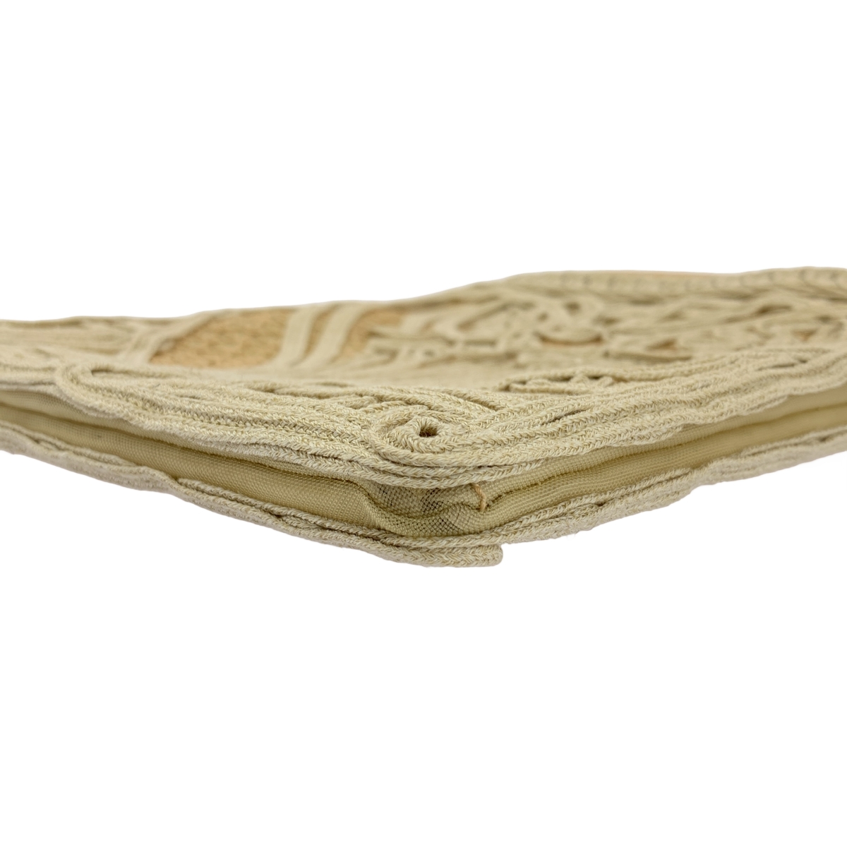 Mame Kurogouchi / マメクロゴウチ Cording Embroidery Pouch With Leather Strap / ロゴ ショルダー バッグ