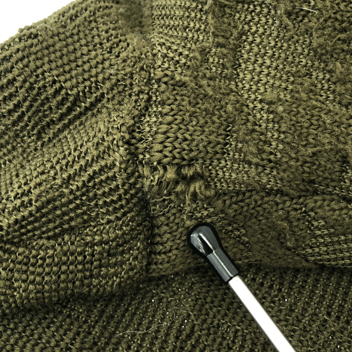 Y's / ワイズヨウジヤマモト 千鳥柄 ワイドネック プルオーバー ニット