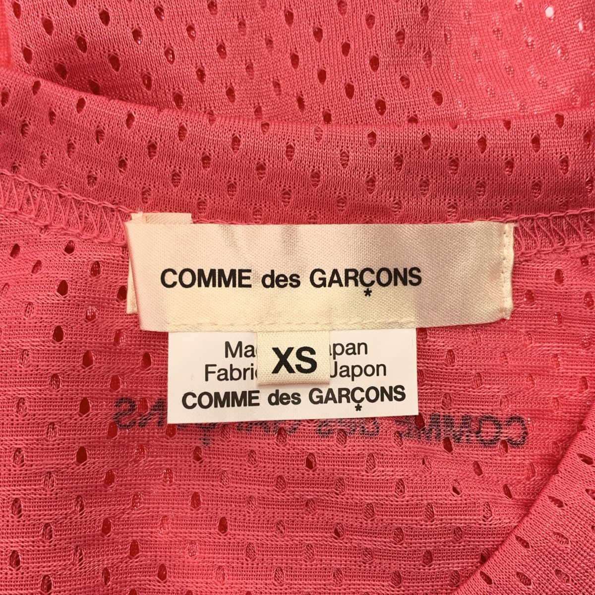 COMME des GARCONS / コムデギャルソン メッシュ ロゴ クルーネック カットソー