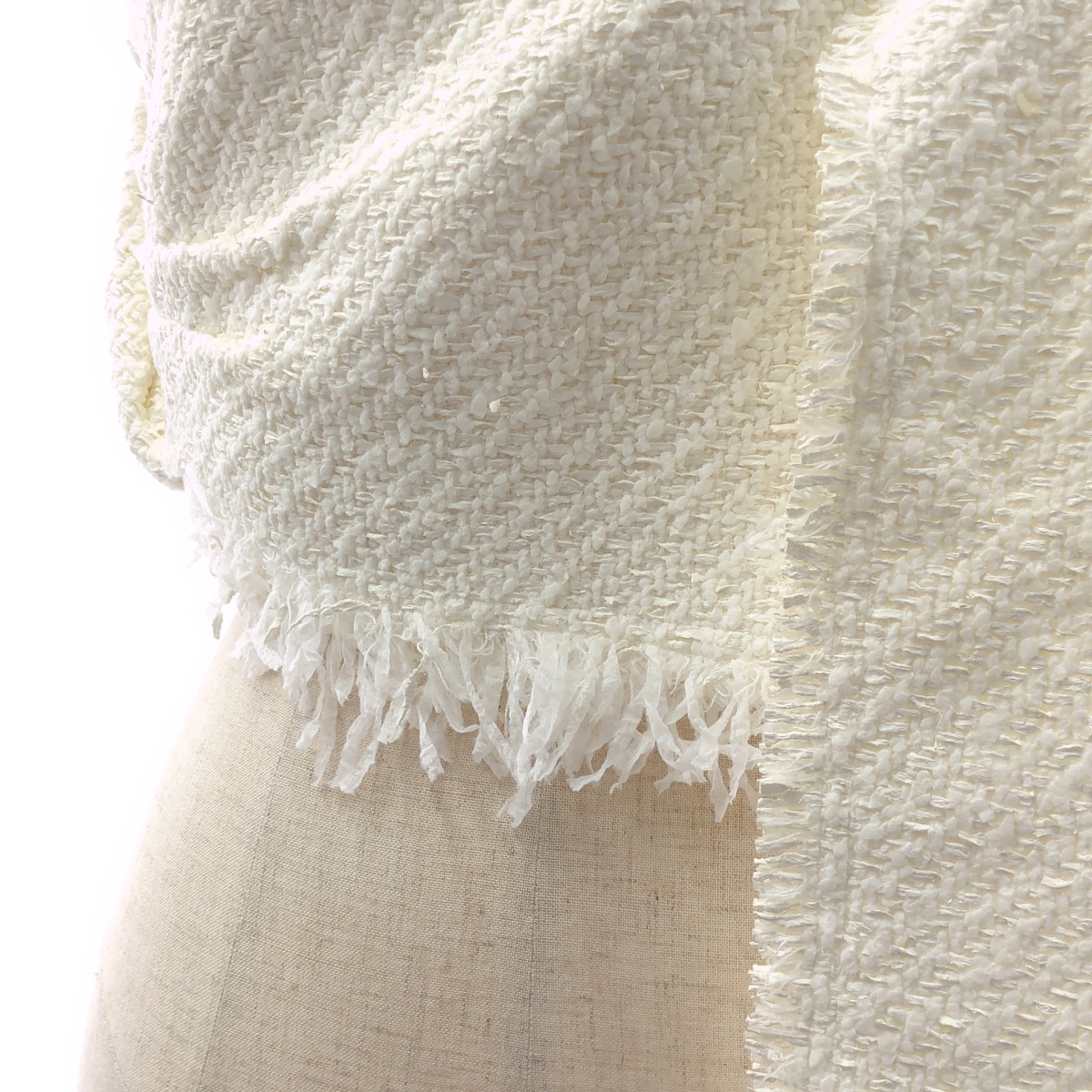 IRENE / アイレネ ツイード サイドジップ ワンショルダー トップス / 総裏地