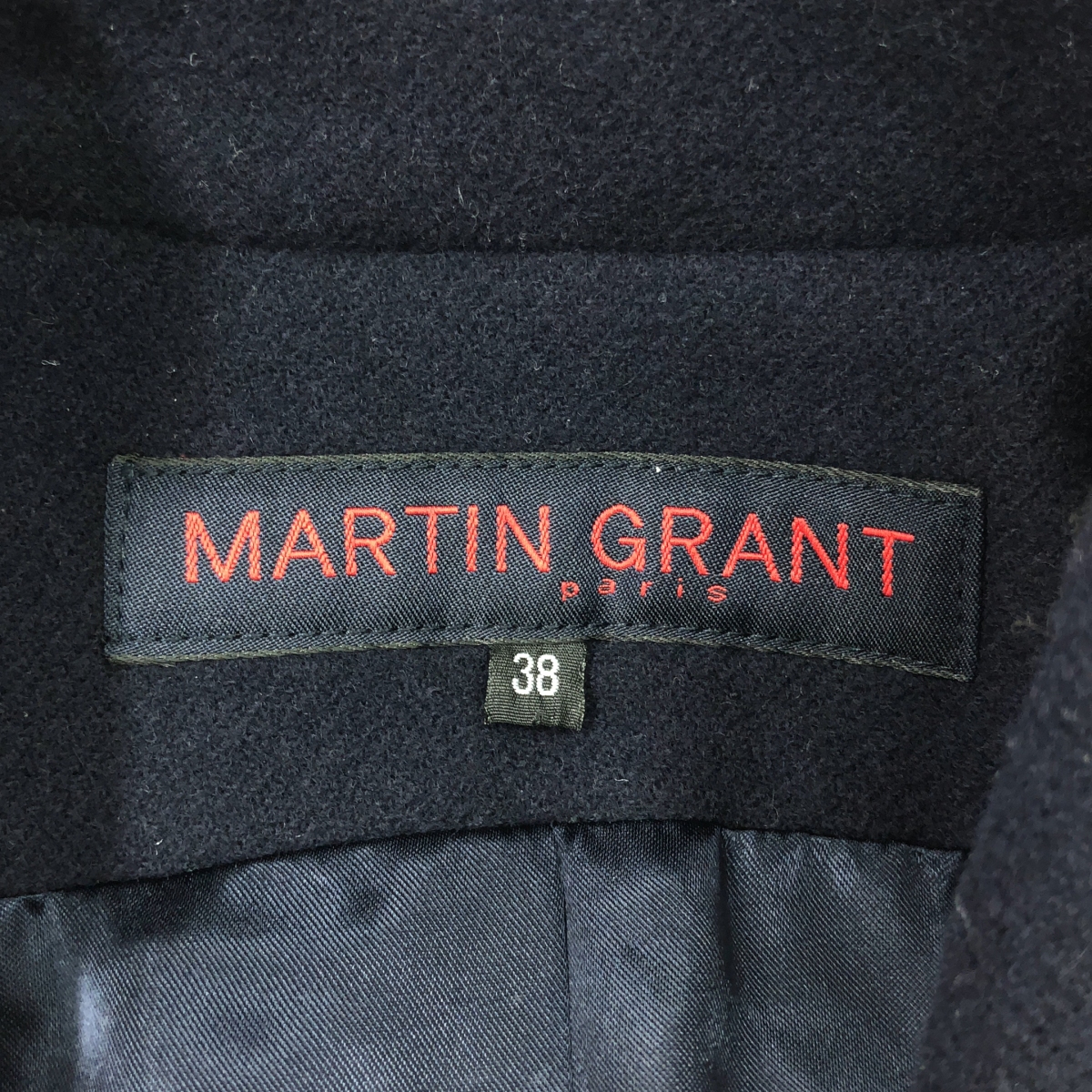 MARTIN GRANT / マーティングラント ウール ロング ダブルボタン Pコート