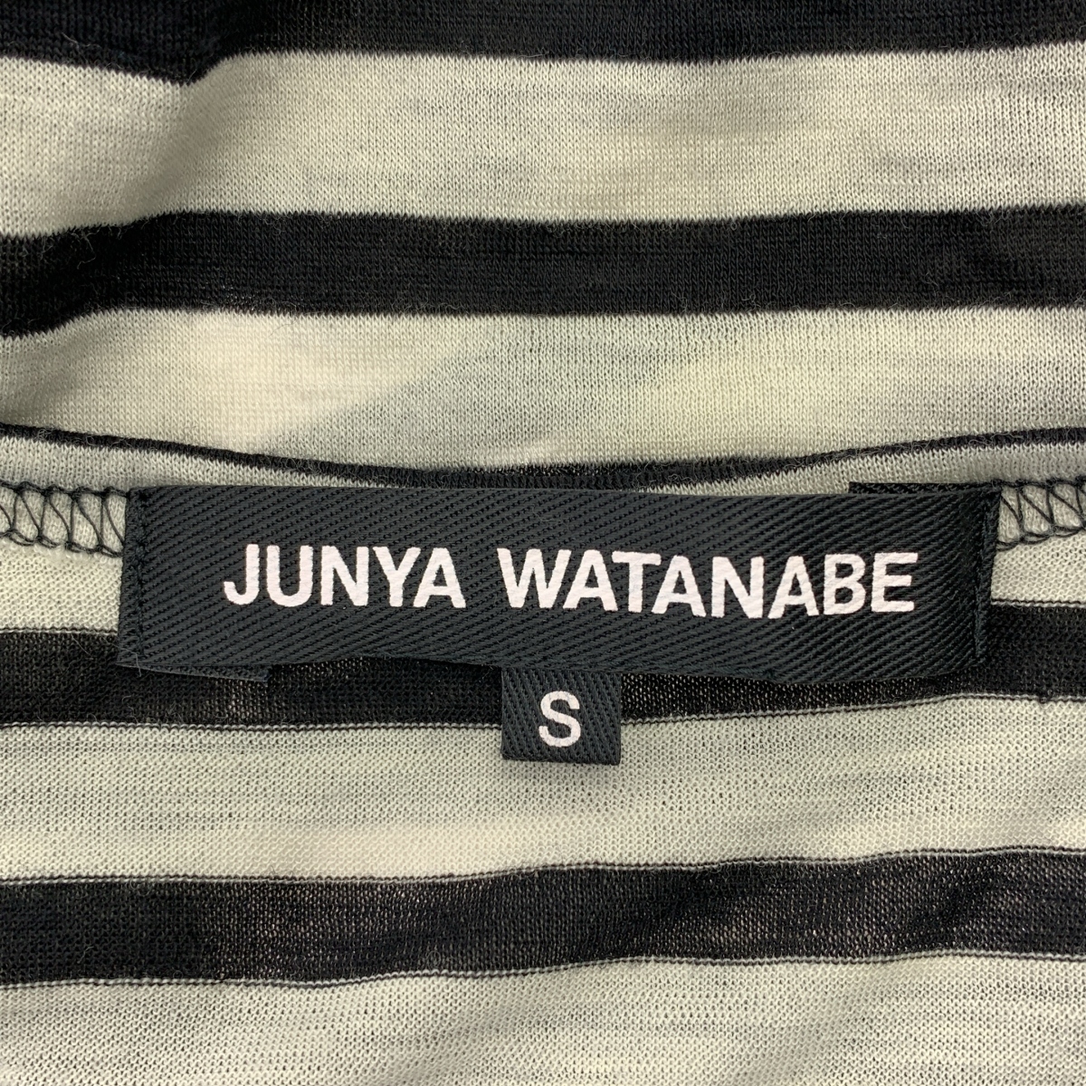 JUNYA WATANABE COMME des GARCONS / ジュンヤワタナベ ボーダー 変形 アシンメトリー  クルーネック カットソー
