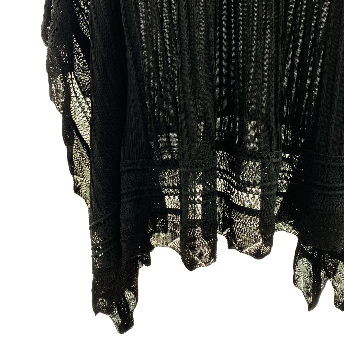 その他 レース リブ ニット リボンスリーブ ボリューム ドレス ワンピース