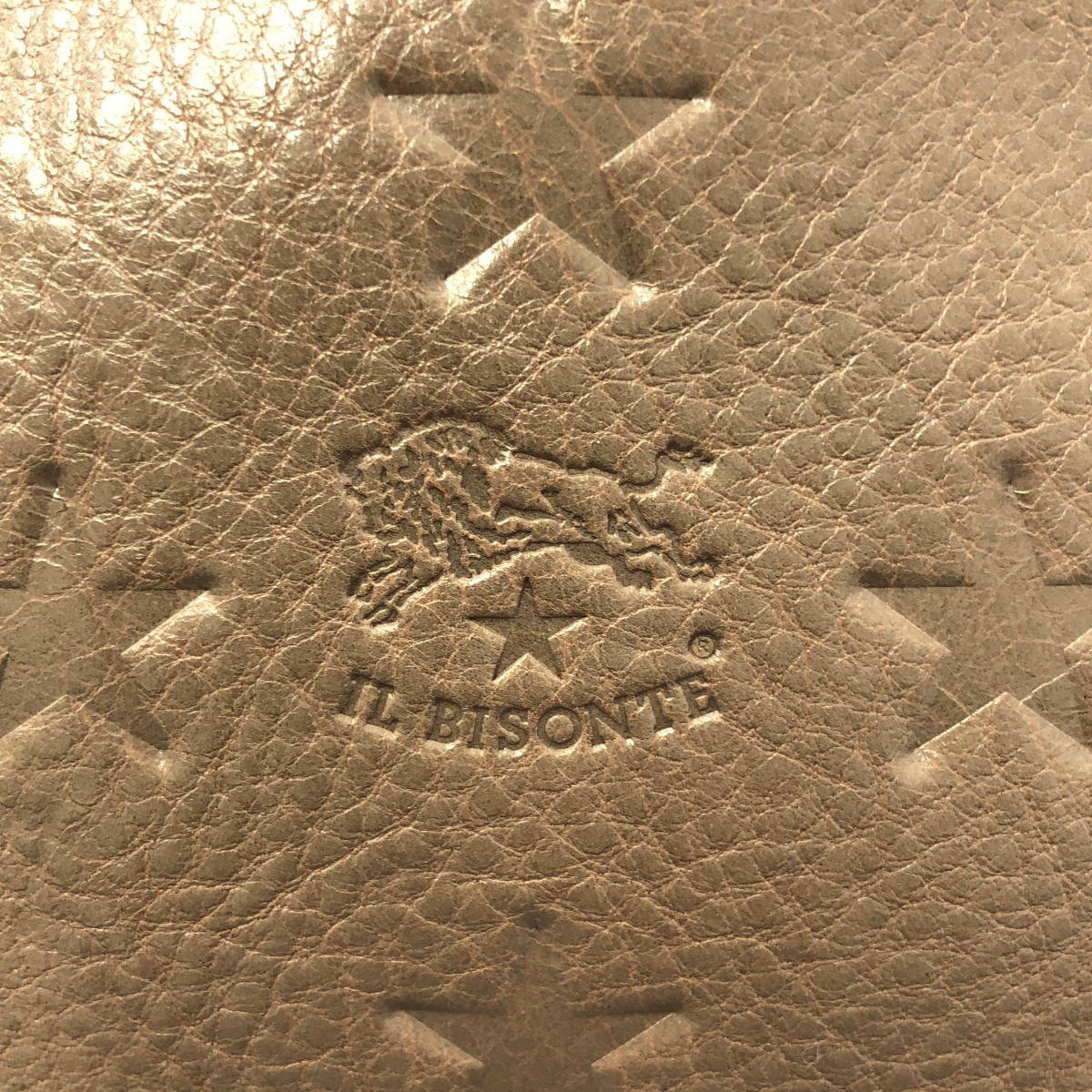 IL BISONTE / イルビゾンテ レザー スター型押し ショルダーバッグ