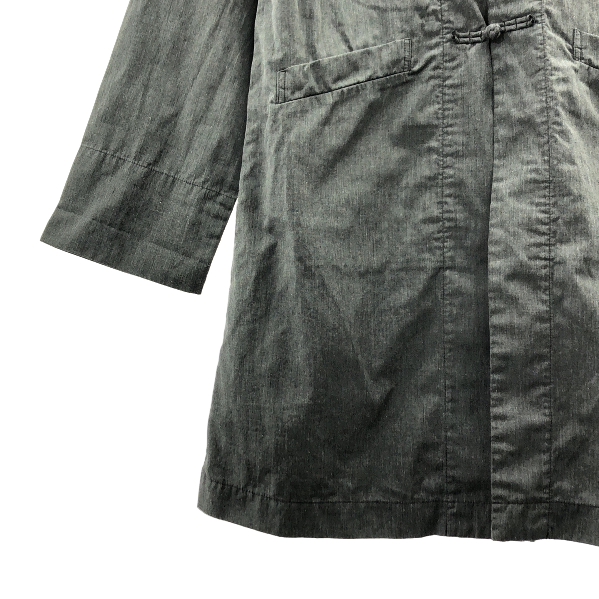 BLACK COMME des GARCONS / ブラックコムデギャルソン ポリエステル 染め加工 チャイナ ロングジャケット