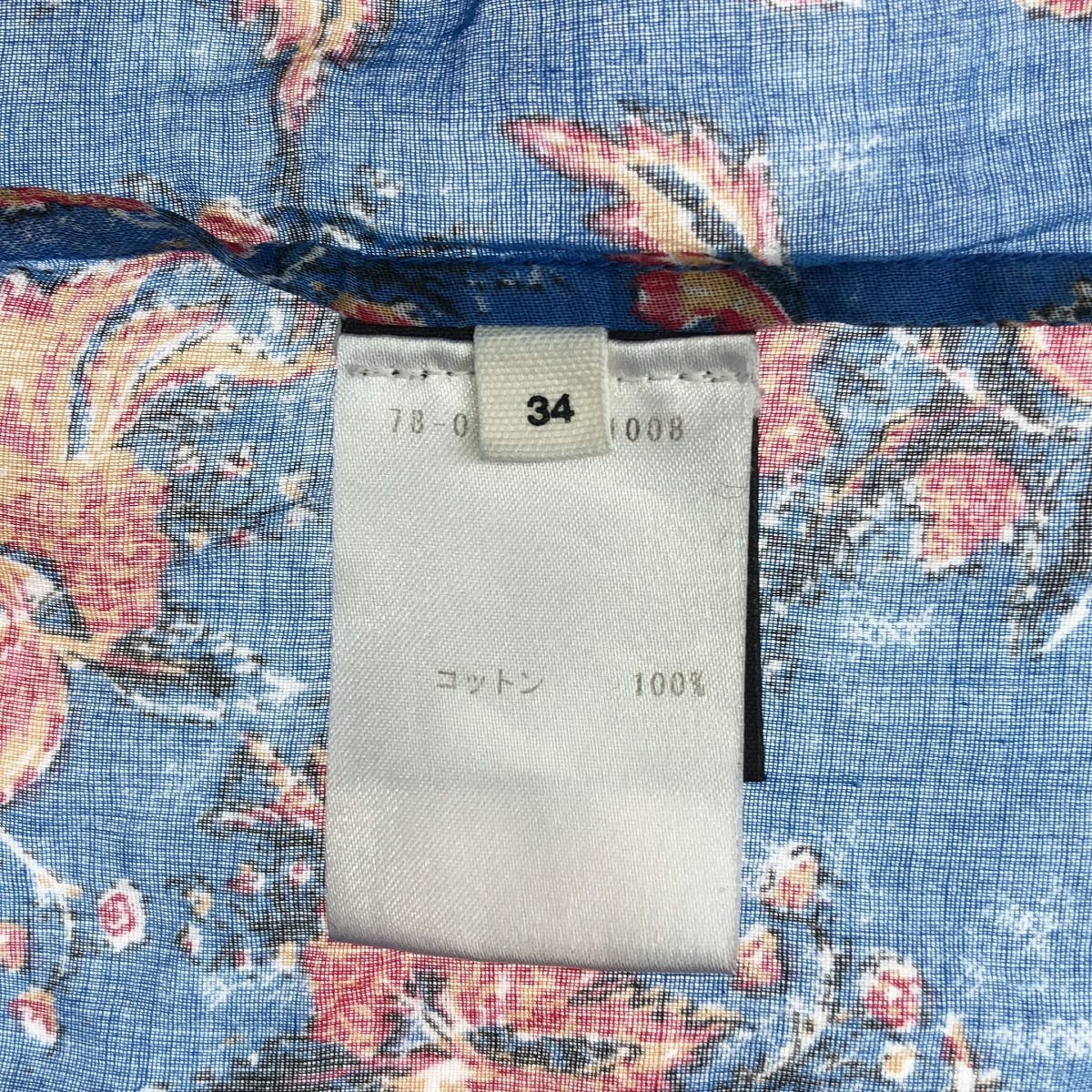 ISABEL MARANT ETOILE / イザベルマランエトワール コットン 花柄 ギャザースリーブ シャツ