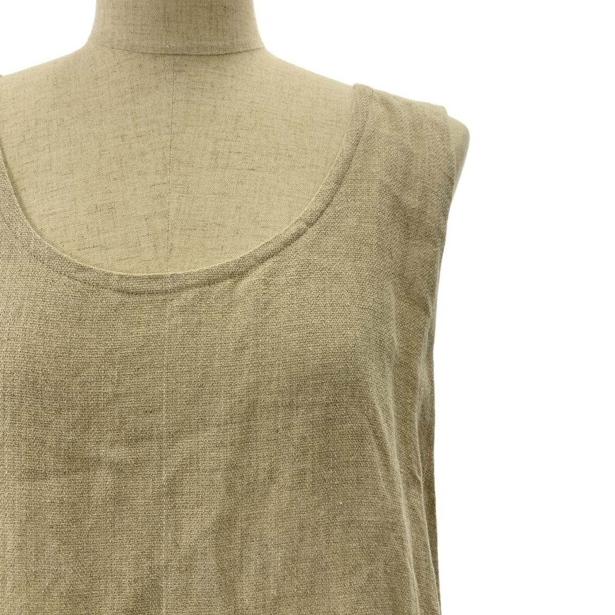 veritecoeur / ヴェリテクール リネン ギャザー ボリューム ワンピース / 裏地付き