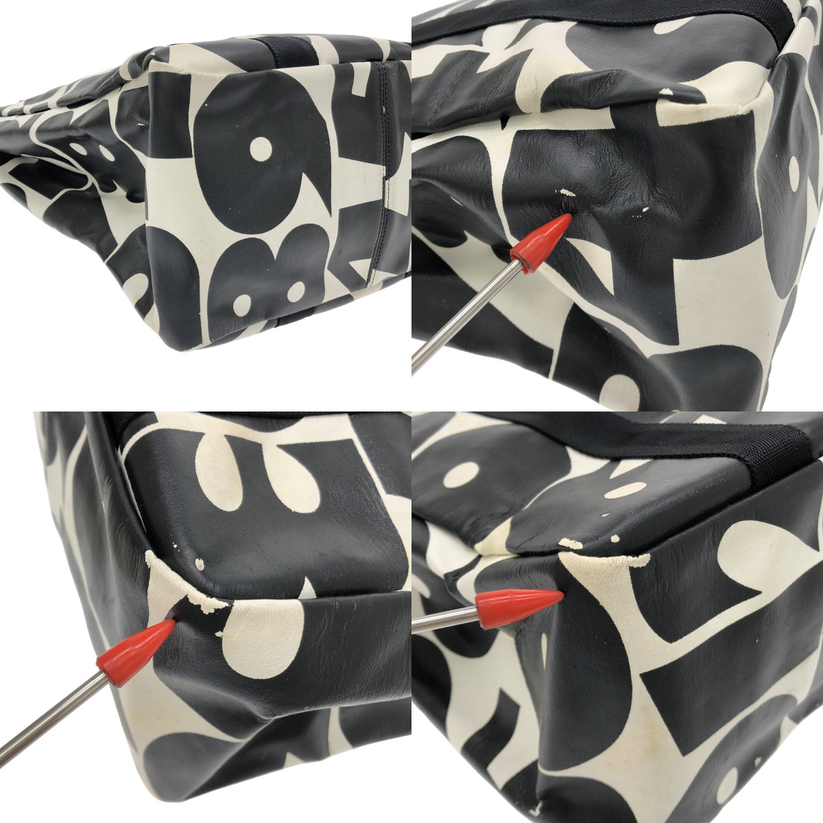 COMME des GARCONS / コムデギャルソン 総柄 ナンバリング ハンド トートバッグ