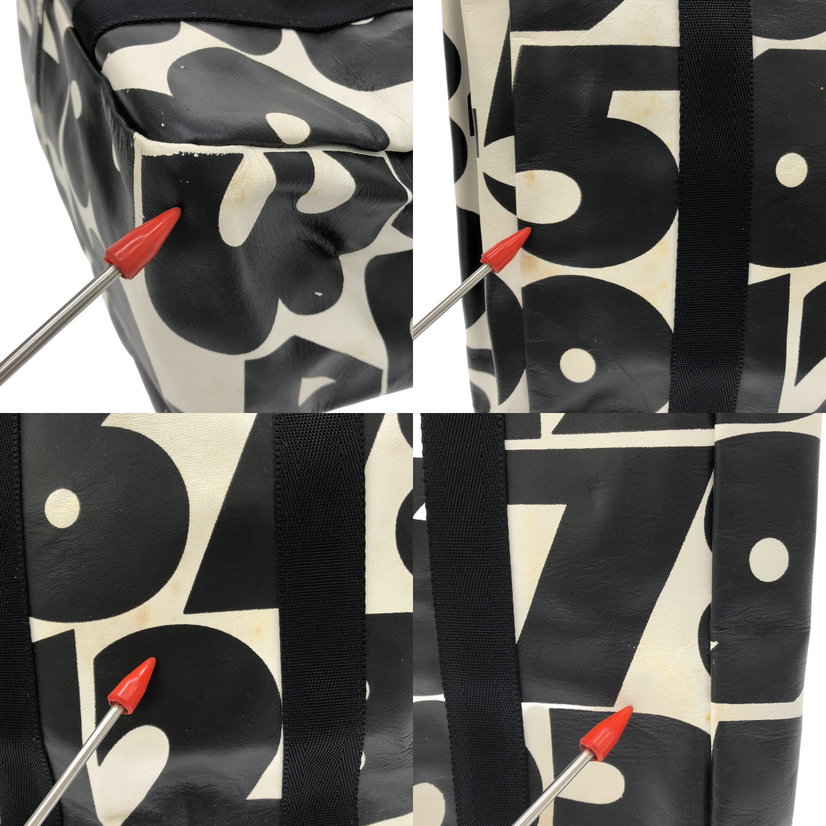 COMME des GARCONS / コムデギャルソン 総柄 ナンバリング ハンド トートバッグ