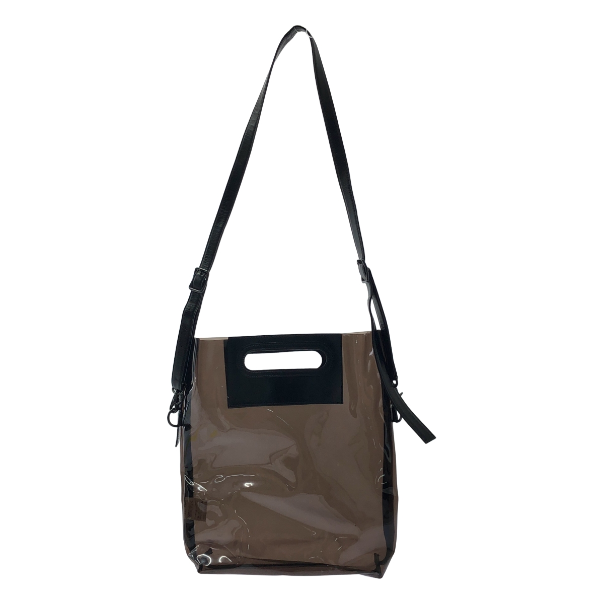 Y's / ワイズヨウジヤマモト PVC レザー切替え 2way ショルダーバッグ