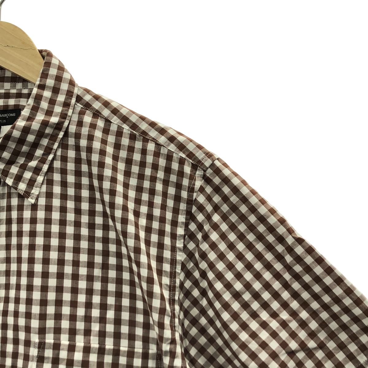 COMME des GARCONS HOMME PLUS / コムデギャルソンオムプリュス 製品加工 脱色 チェック レギュラーカラー シャツ