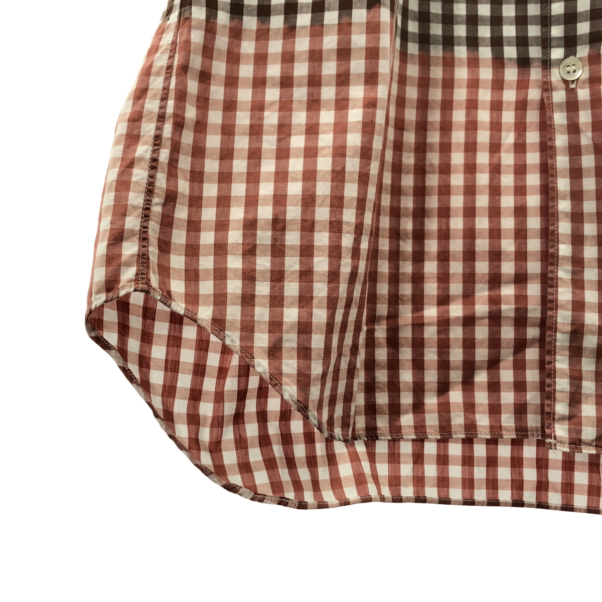 COMME des GARCONS HOMME PLUS / コムデギャルソンオムプリュス 製品加工 脱色 チェック レギュラーカラー シャツ