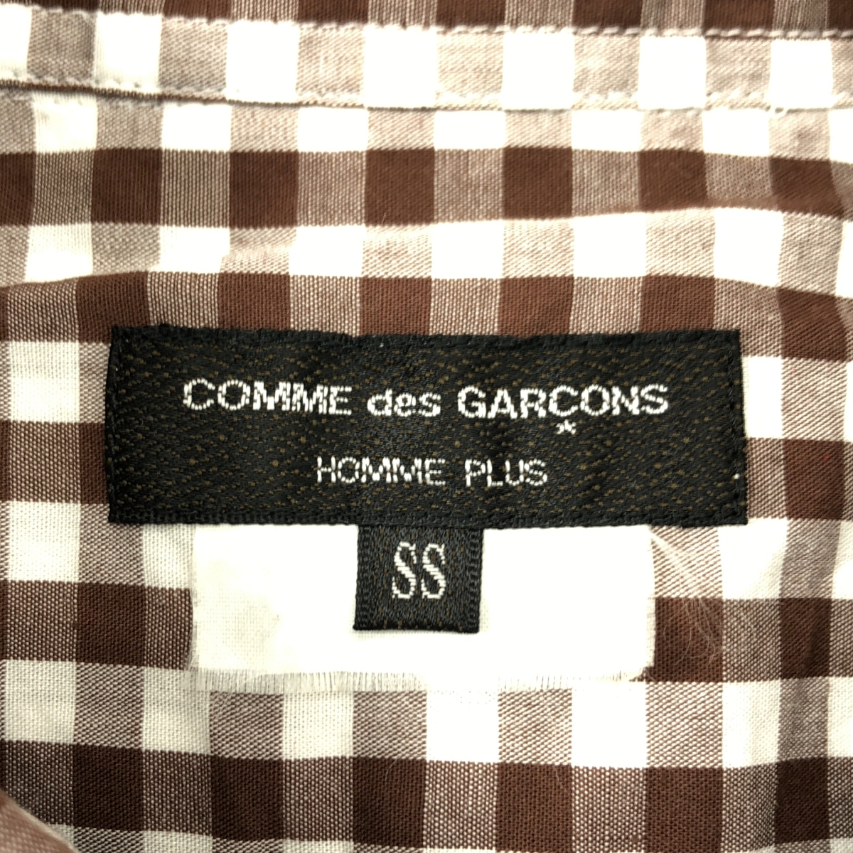 COMME des GARCONS HOMME PLUS / コムデギャルソンオムプリュス 製品加工 脱色 チェック レギュラーカラー シャツ