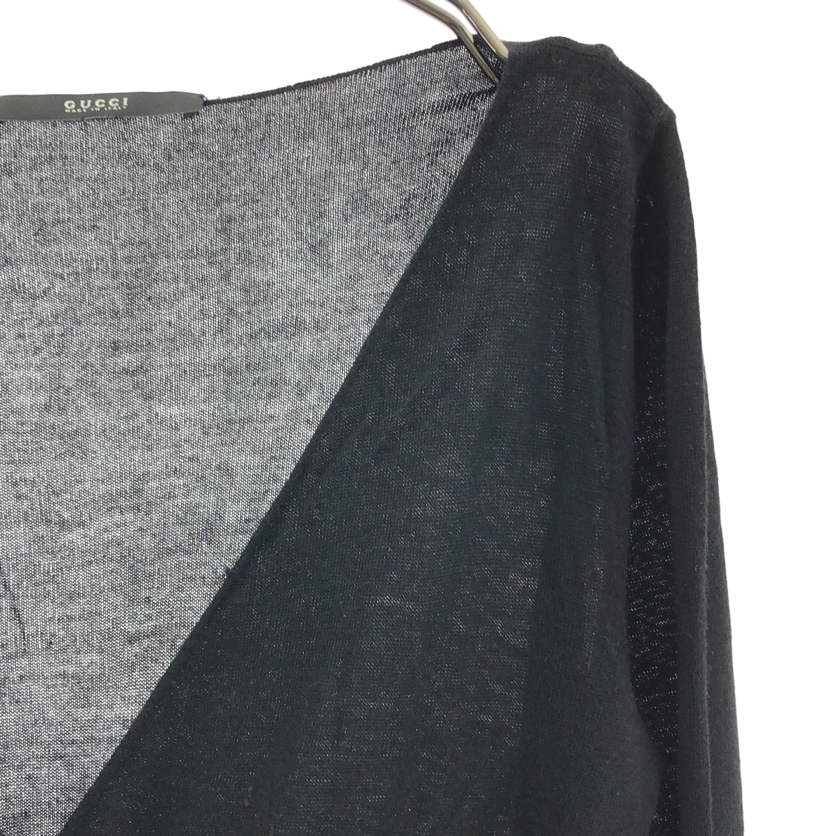 GUCCI / グッチ カシミヤ混 Vネック バックル ニット