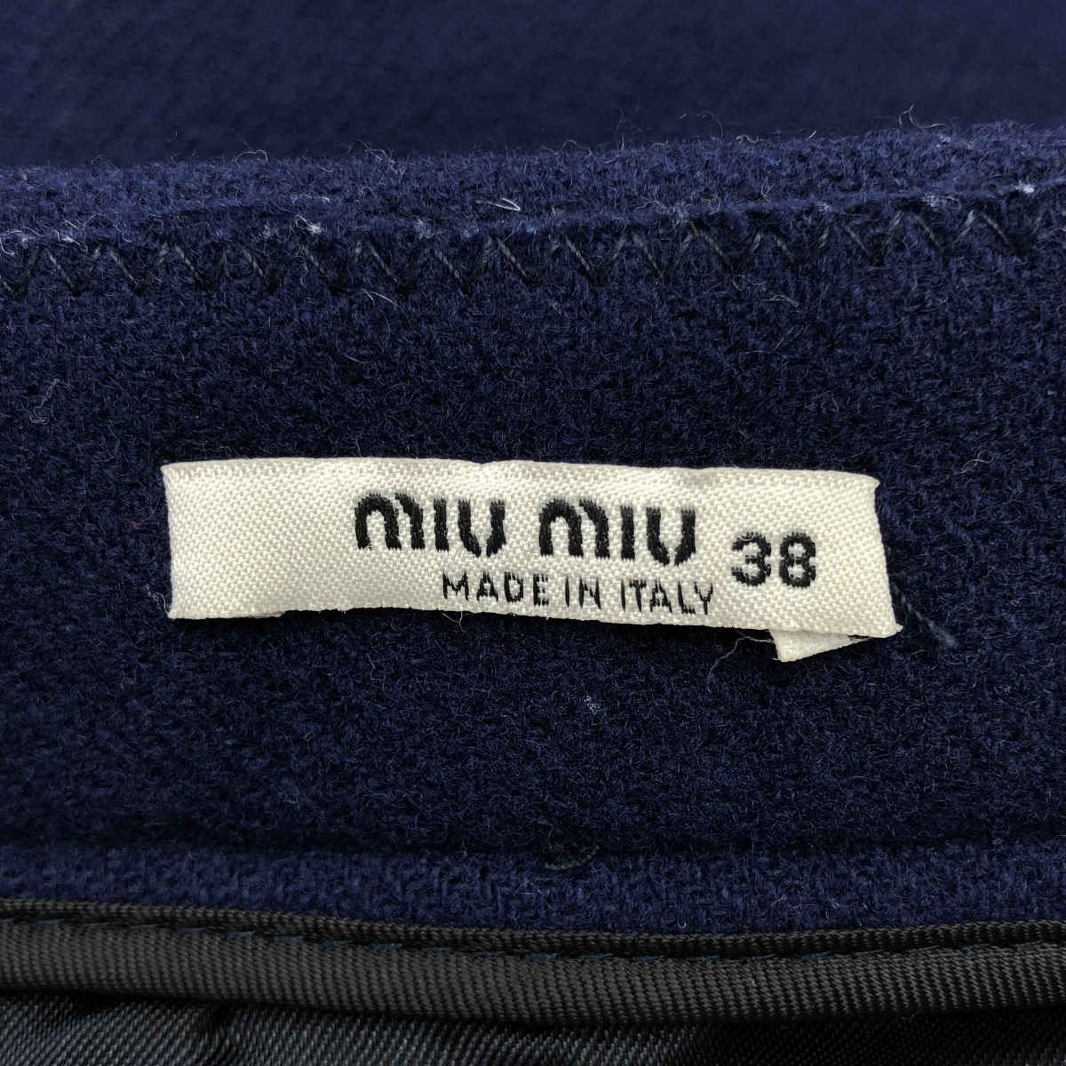 miu miu / ミュウミュウ パールボタン ウール スカート