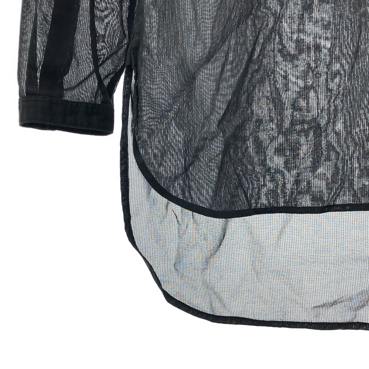 SAINT LAURENT PARIS / サンローランパリ コットン ヘンリーネック シャツ