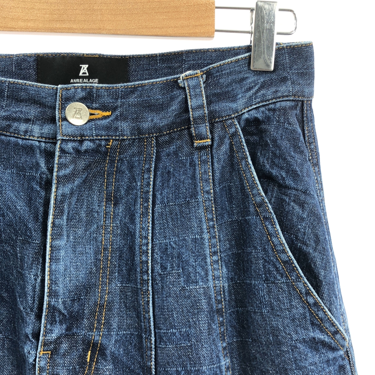 ANREALAGE / アンリアレイジ パッチ デニム オーバー スカート