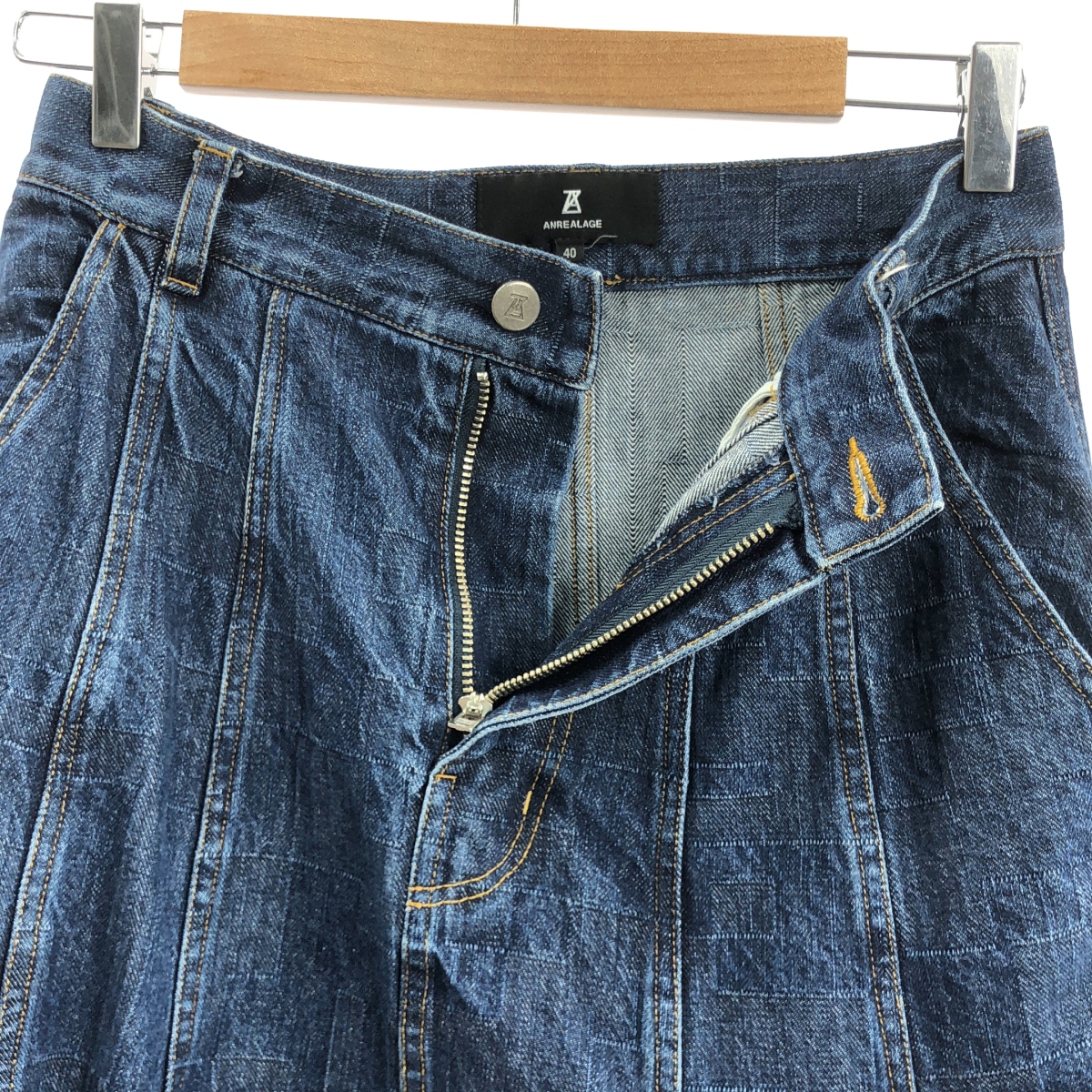 ANREALAGE / アンリアレイジ パッチ デニム オーバー スカート