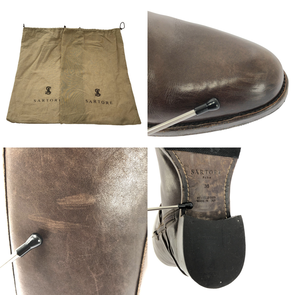SARTORE / サルトル TACCO レザー ベルト ロングブーツ