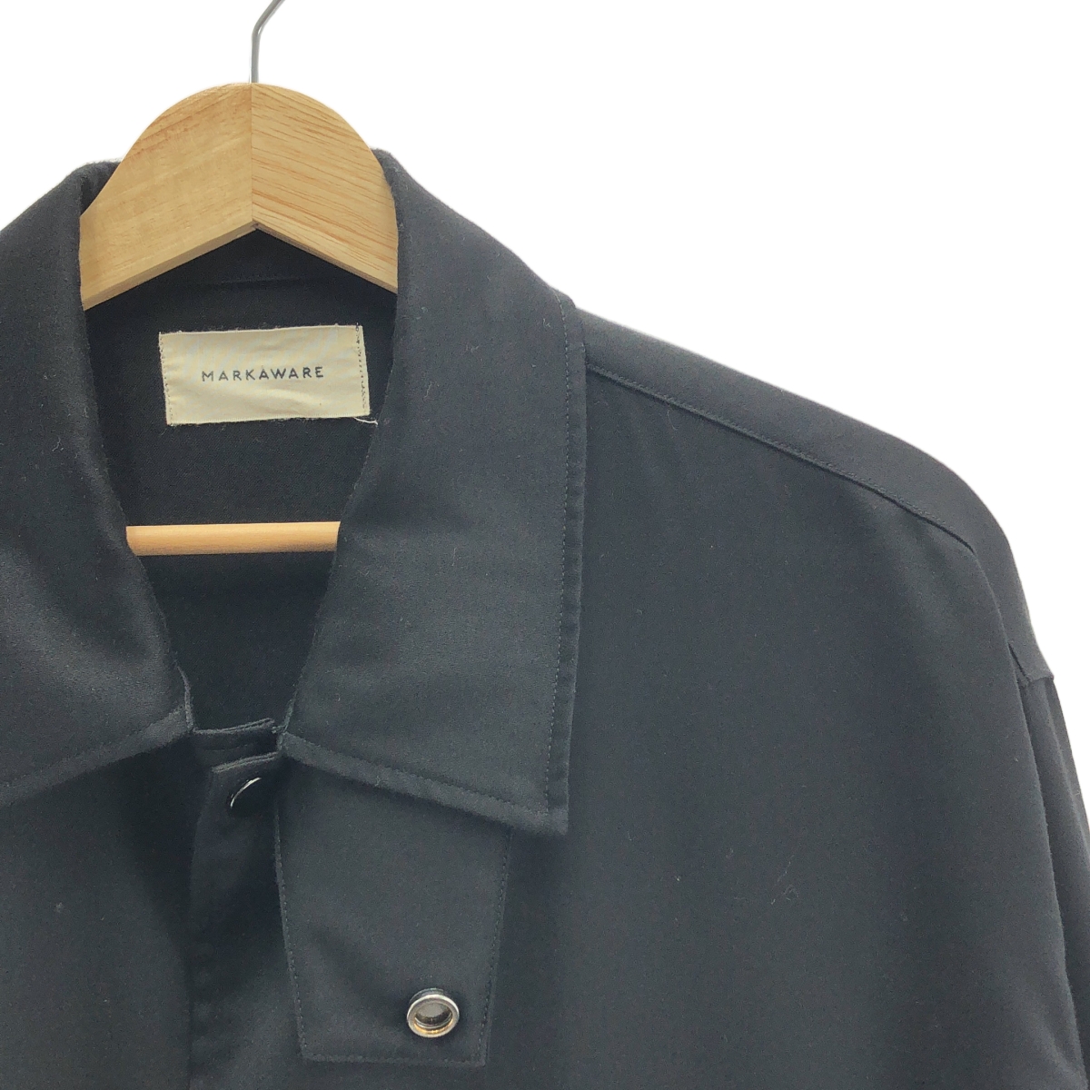 MARKAWARE / マーカウェア CASHMERE SATIN COACH JACKET カシミヤ サテン コーチジャケット