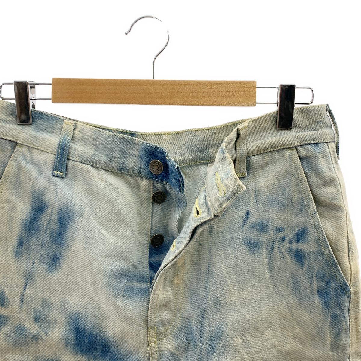 GUCCI / グッチ 418307 / ヴィンテージ加工 レザーパッチ デニム ショートパンツ ショーツ