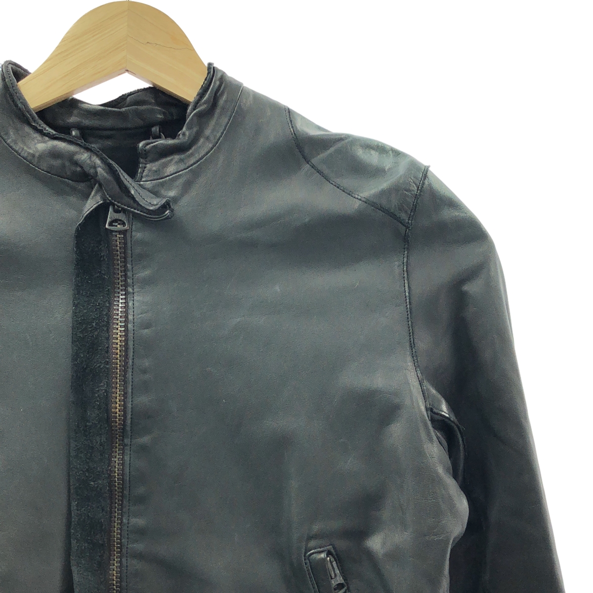 Sisii / シシ カウレザー シングルライダース ジャケット ブルゾン / 総裏地