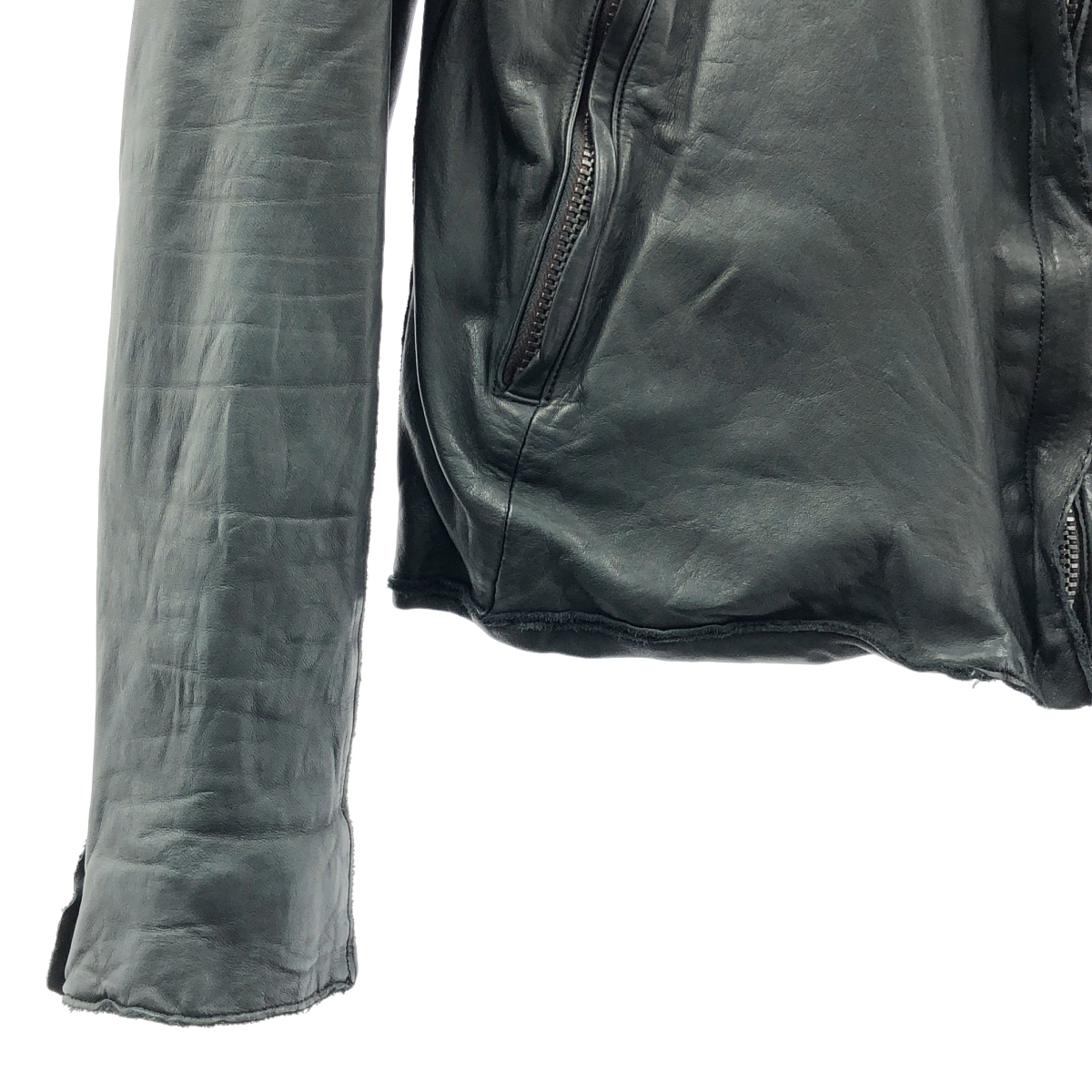 Sisii / シシ カウレザー シングルライダース ジャケット ブルゾン / 総裏地