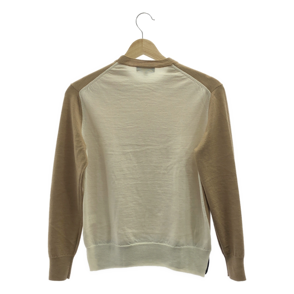 Drawer / ドゥロワー ウール 配色 クルーネック ニット