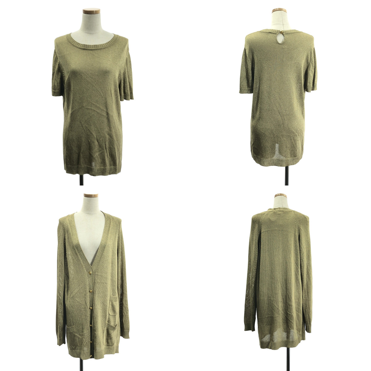 Salvatore Ferragamo / サルヴァトーレフェラガモ アンサンブル ロゴ金ボタン オーバー カーディガン / ニット プルオーバー