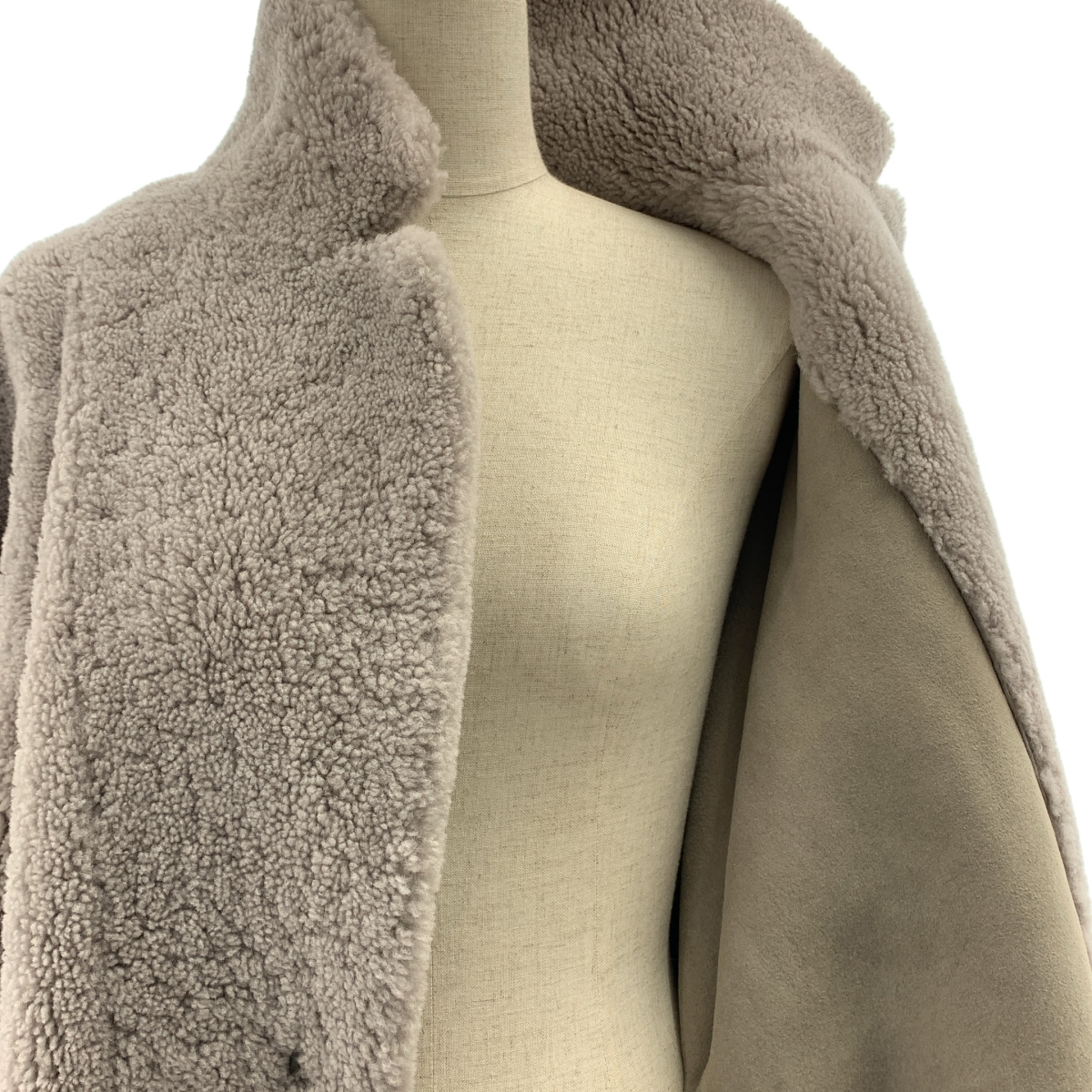 AP STUDIO / エーピーストゥディオ フレンチメリノカーリームートンコート