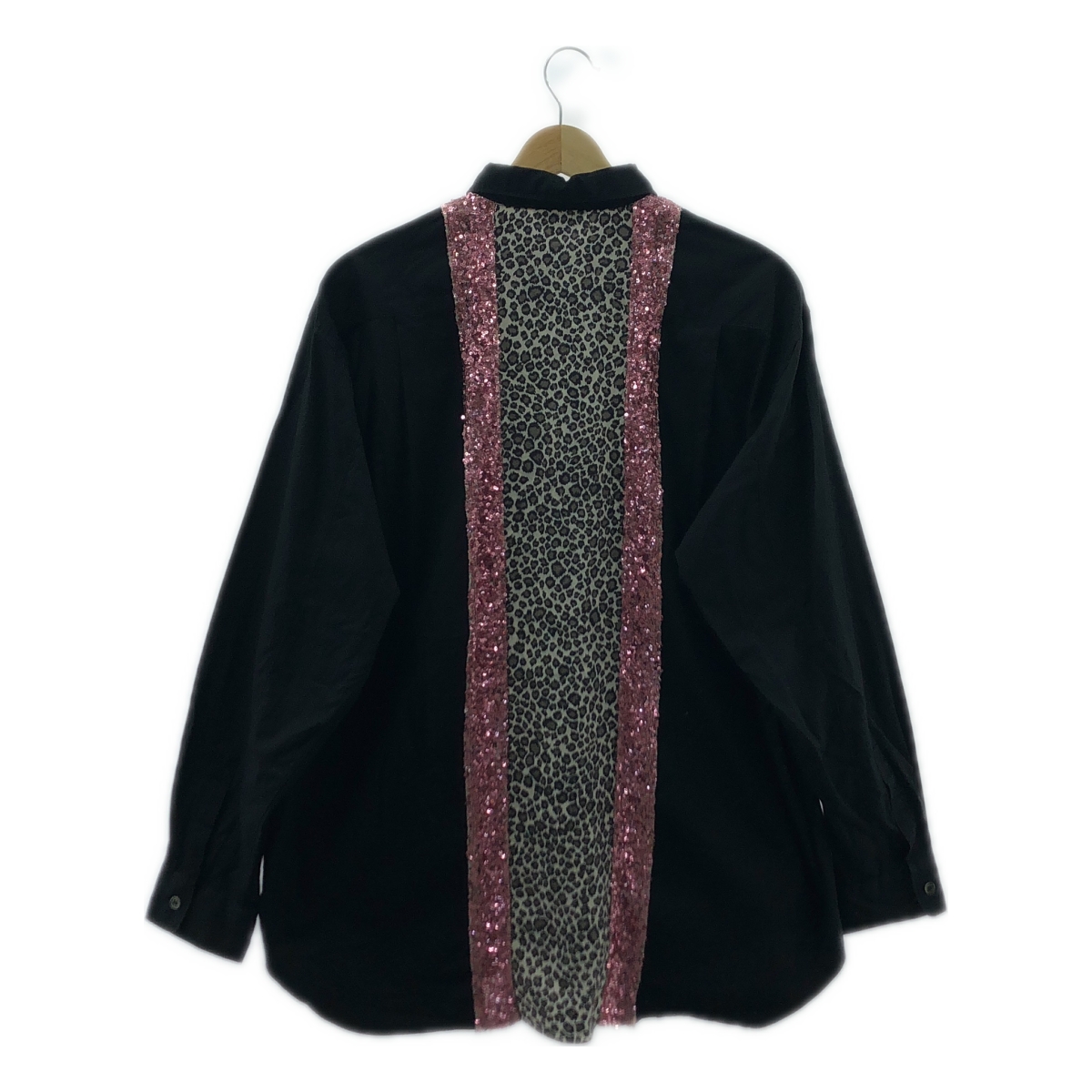 COMME des GARCONS HOMME PLUS / コムデギャルソンオムプリュス レオパード 装飾 スパンコール レギュラーカラーシャツ