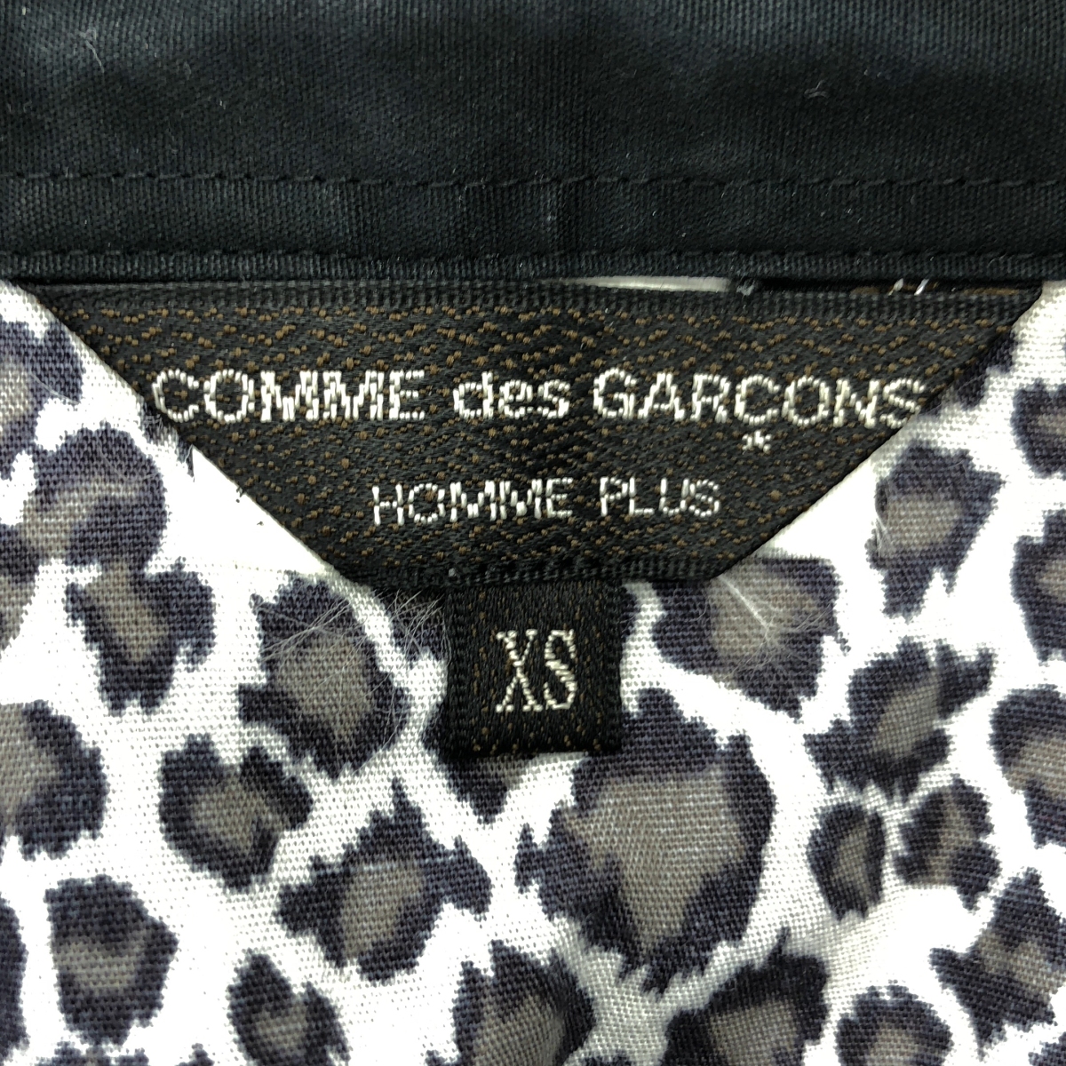 COMME des GARCONS HOMME PLUS / コムデギャルソンオムプリュス レオパード 装飾 スパンコール レギュラーカラーシャツ