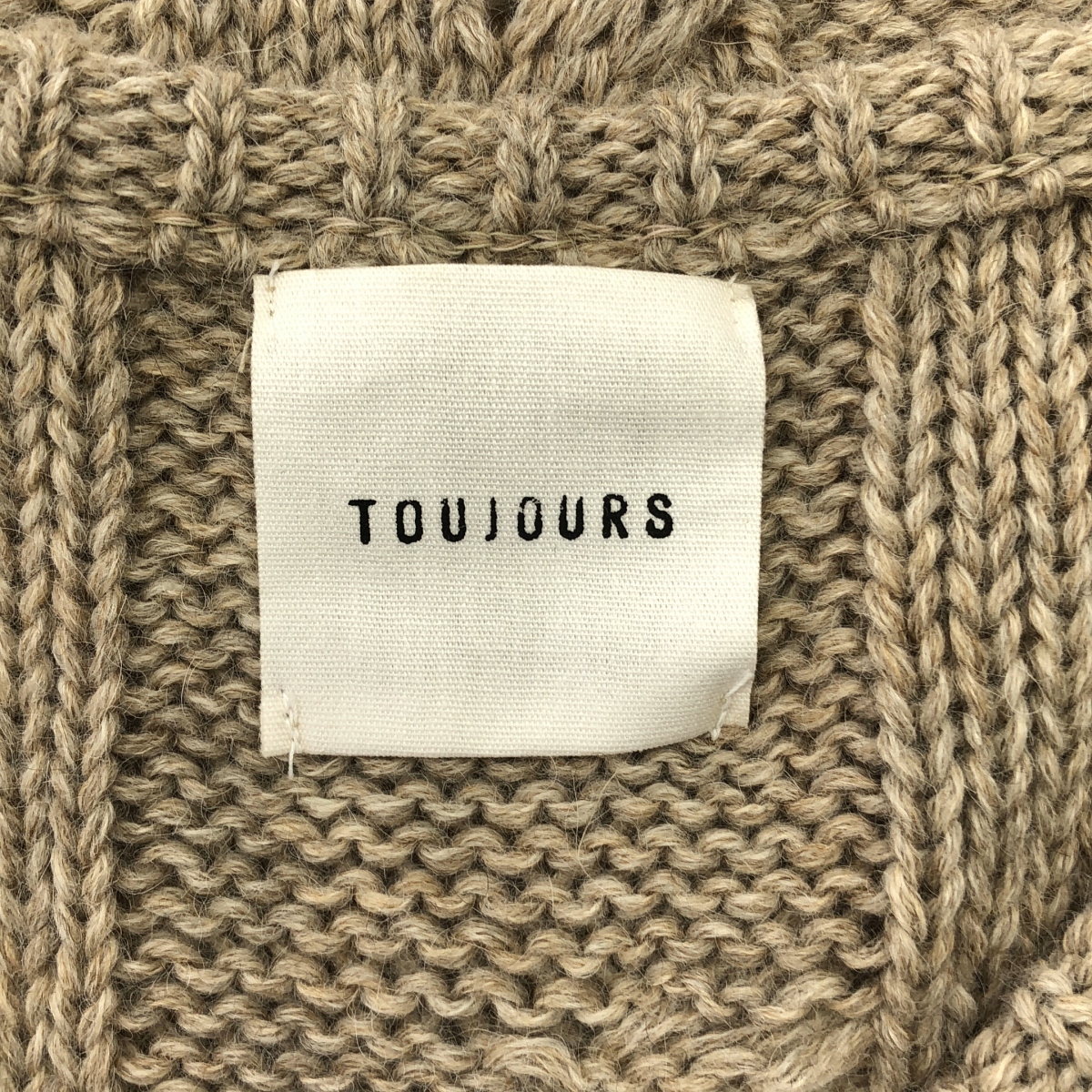 TOUJOURS / トゥジュー アルパカ ウール ケーブル ニット セーター