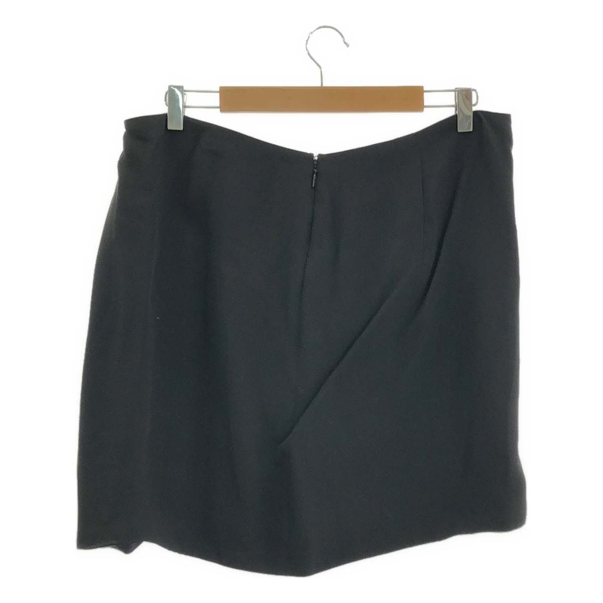 GUCCI / グッチ silk 100％ / シルク ロゴバックジップ ラップスカート / 総裏地