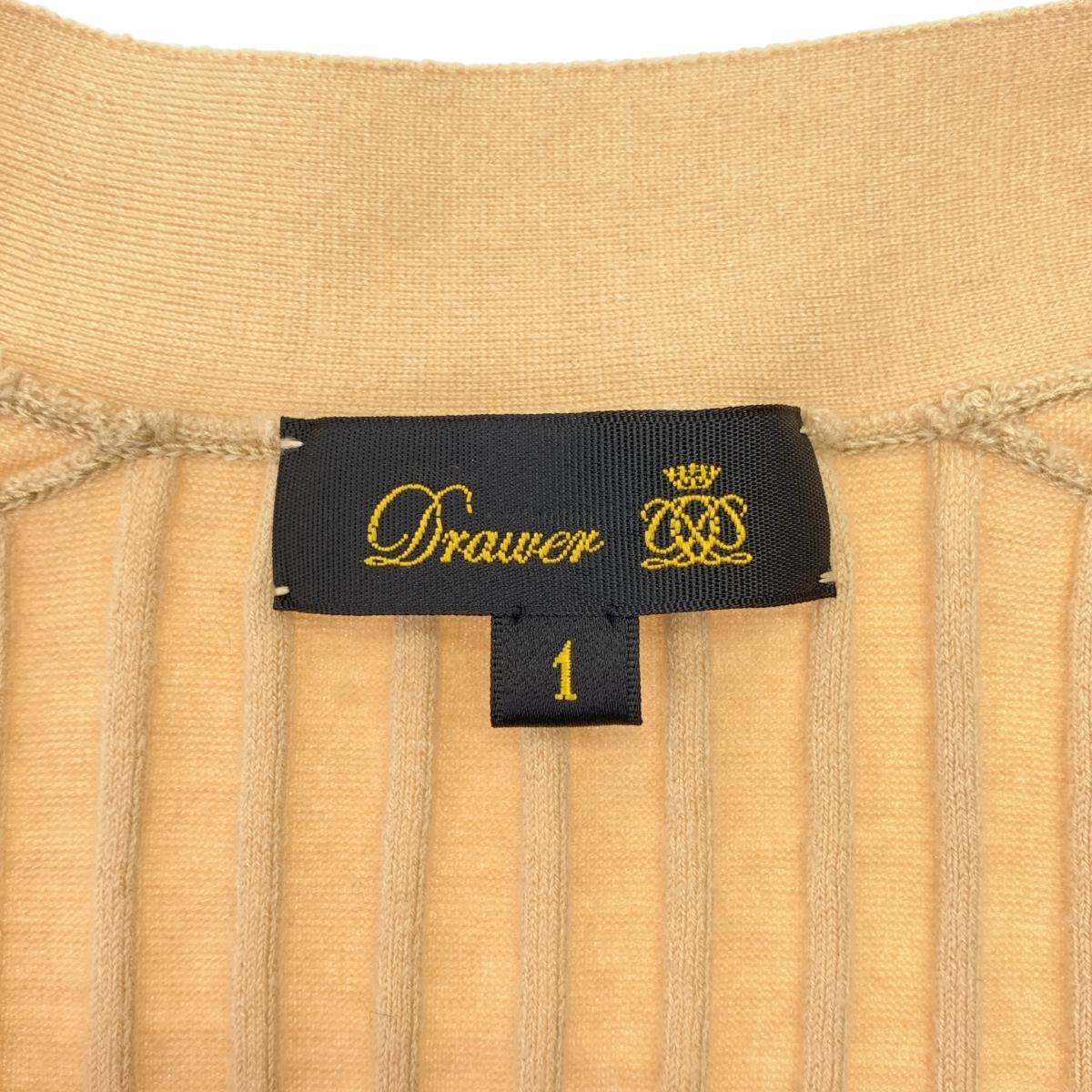 Drawer / ドゥロワー 18Gリブ ニット カーディガン