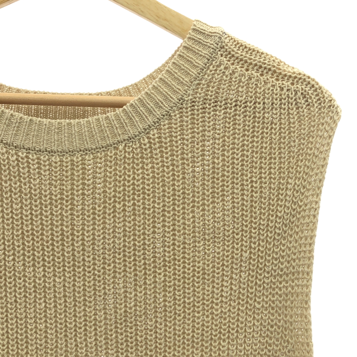 kagure / かぐれ リネンコットンニットベスト スリットプルオーバー