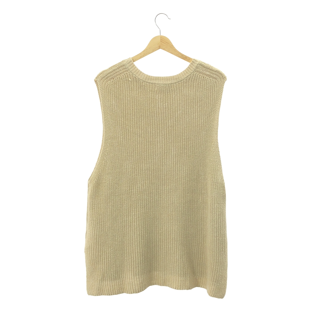 kagure / かぐれ リネンコットンニットベスト スリットプルオーバー