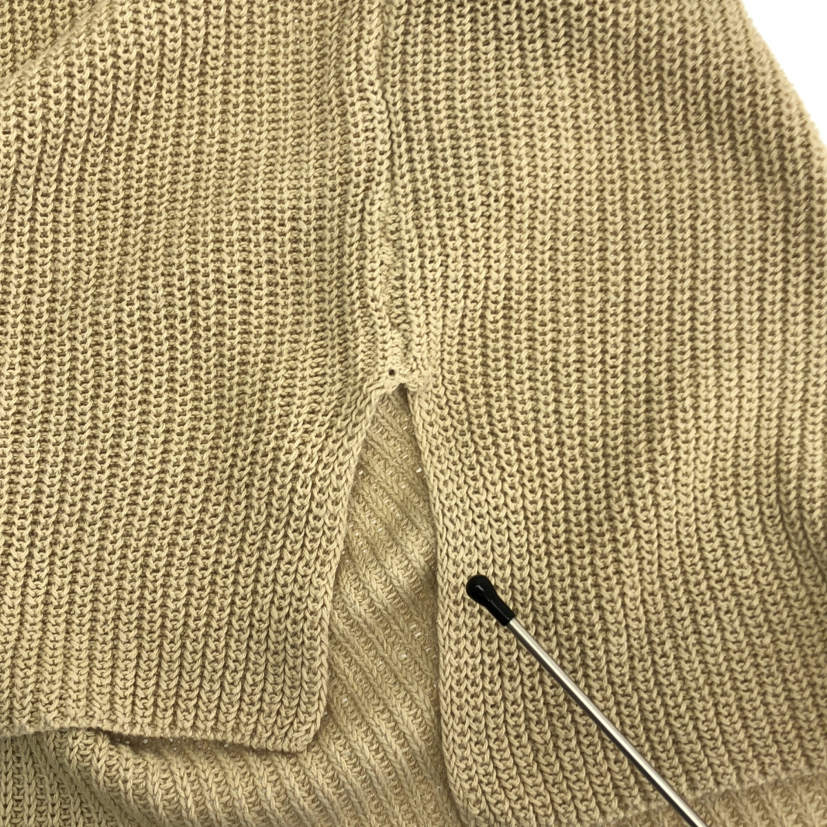 kagure / かぐれ リネンコットンニットベスト スリットプルオーバー