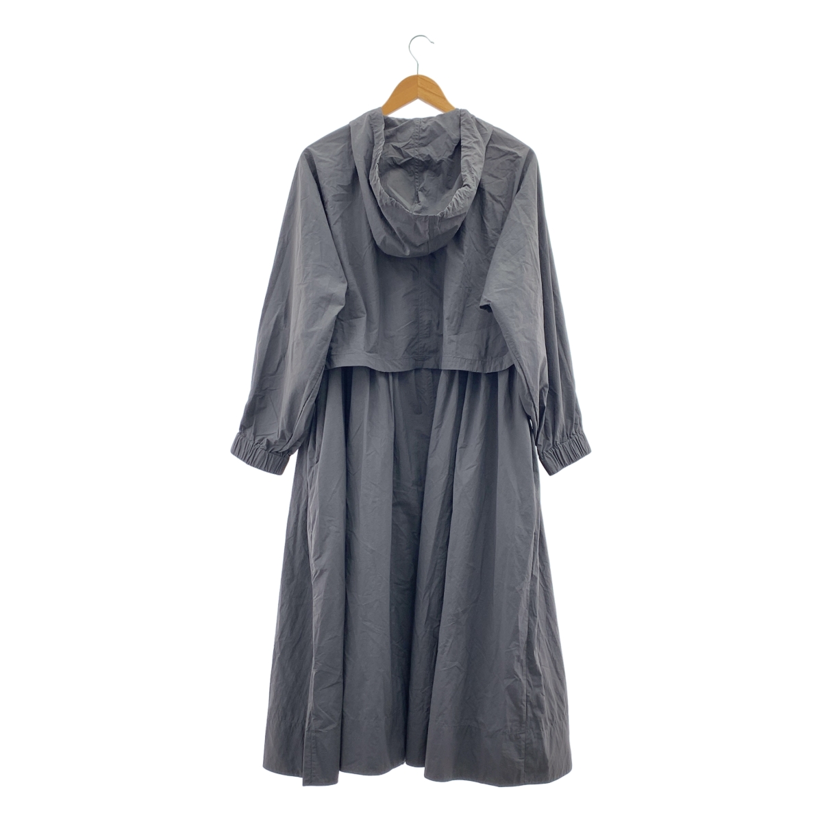 MICA&DEAL / マイカアンドディール ウエストギャザーフーデッドロングコート