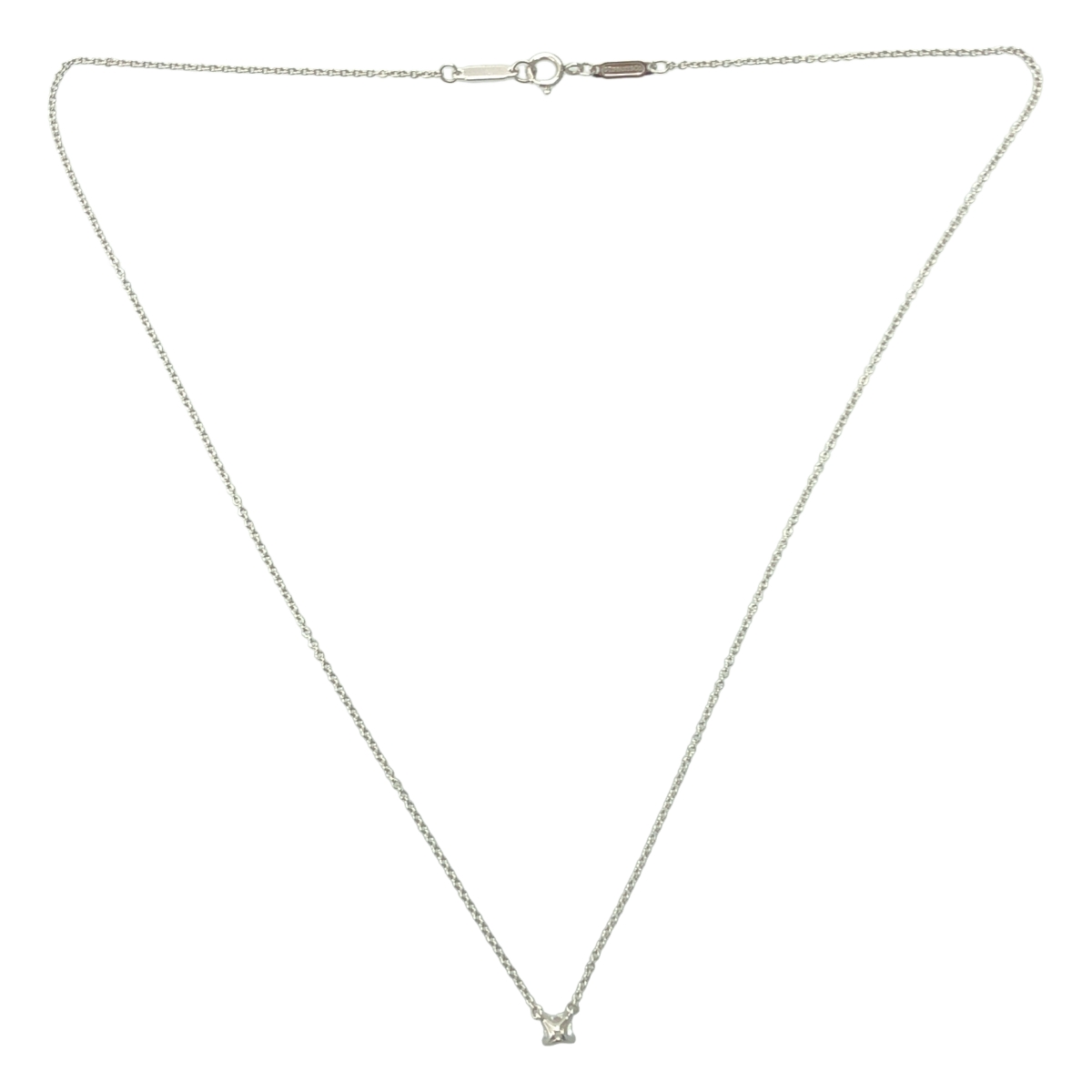 Tiffany & Co / ティファニー ソリティア モディファイドブリリアントカット ダイヤモンド プラチナ ネックレス PT950