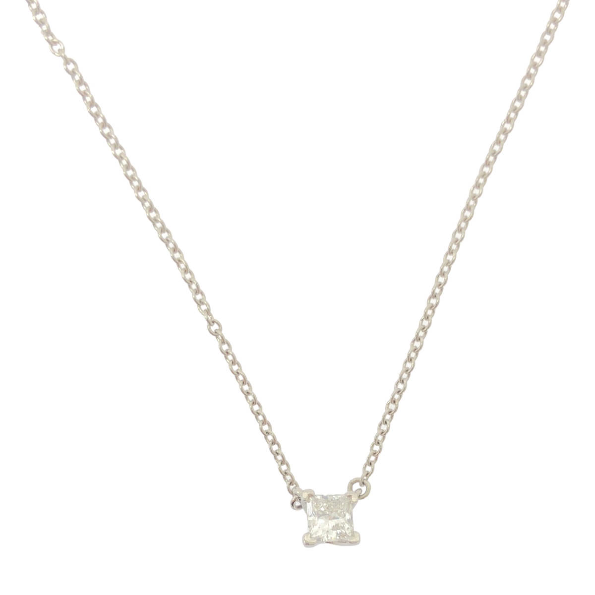 Tiffany & Co / ティファニー ソリティア モディファイドブリリアントカット ダイヤモンド プラチナ ネックレス PT950